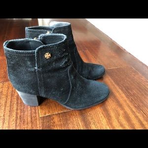 Tory Burch Saba Black Suede Booties 9m